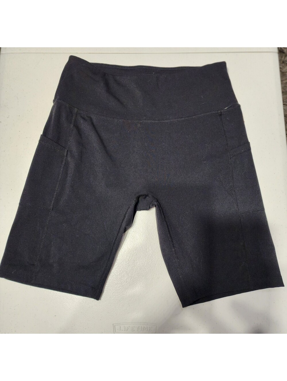 Baleaf Women's Black Biker Activewear Shorts Nylon Spandex Stretch Pockets